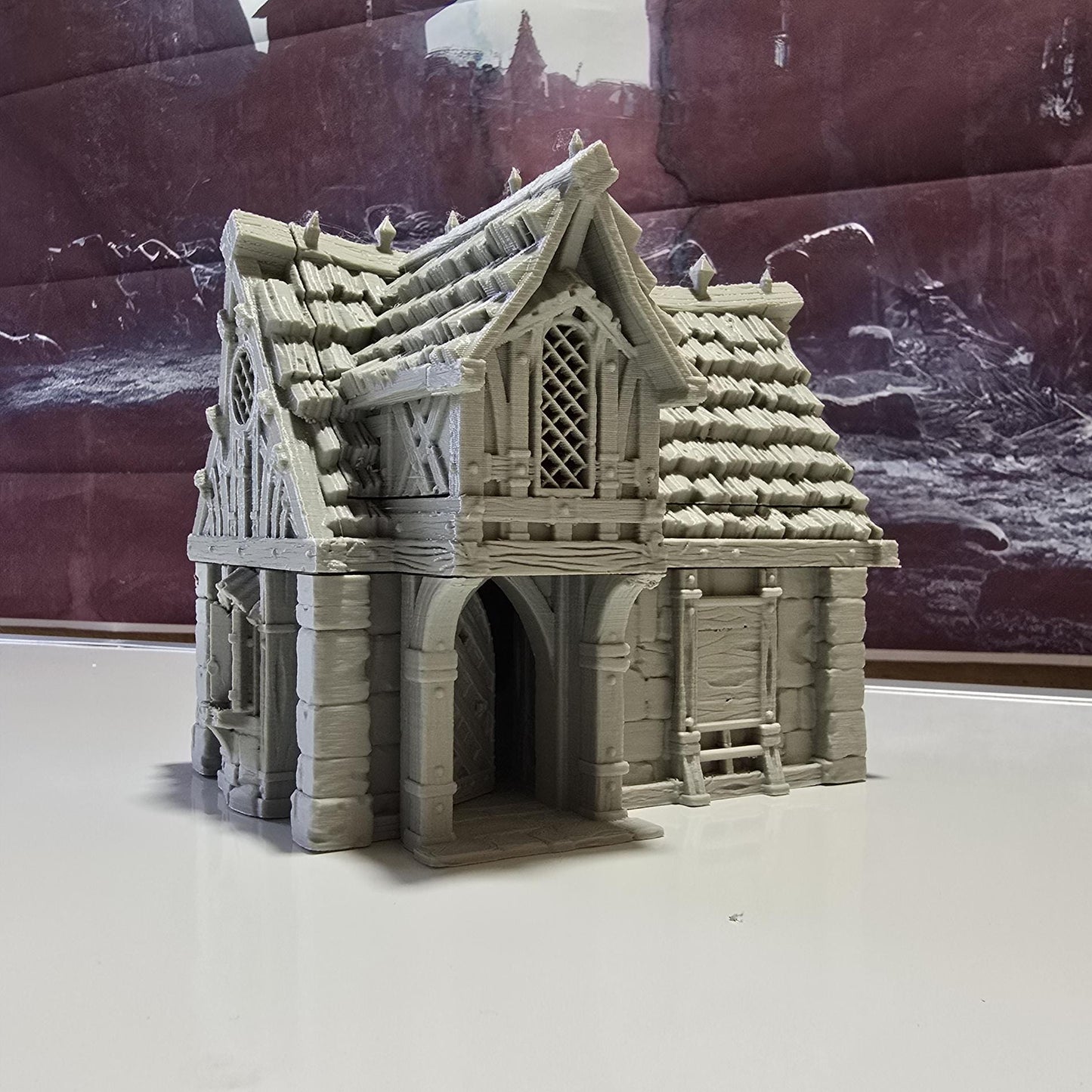 Humble Hearth Cottage: Woodland Peasant Home 28MM Tabletop Terrain, Model Railroading, Gaming