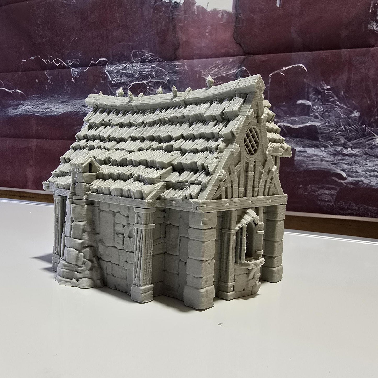 Humble Hearth Cottage: Woodland Peasant Home 28MM Tabletop Terrain, Model Railroading, Gaming
