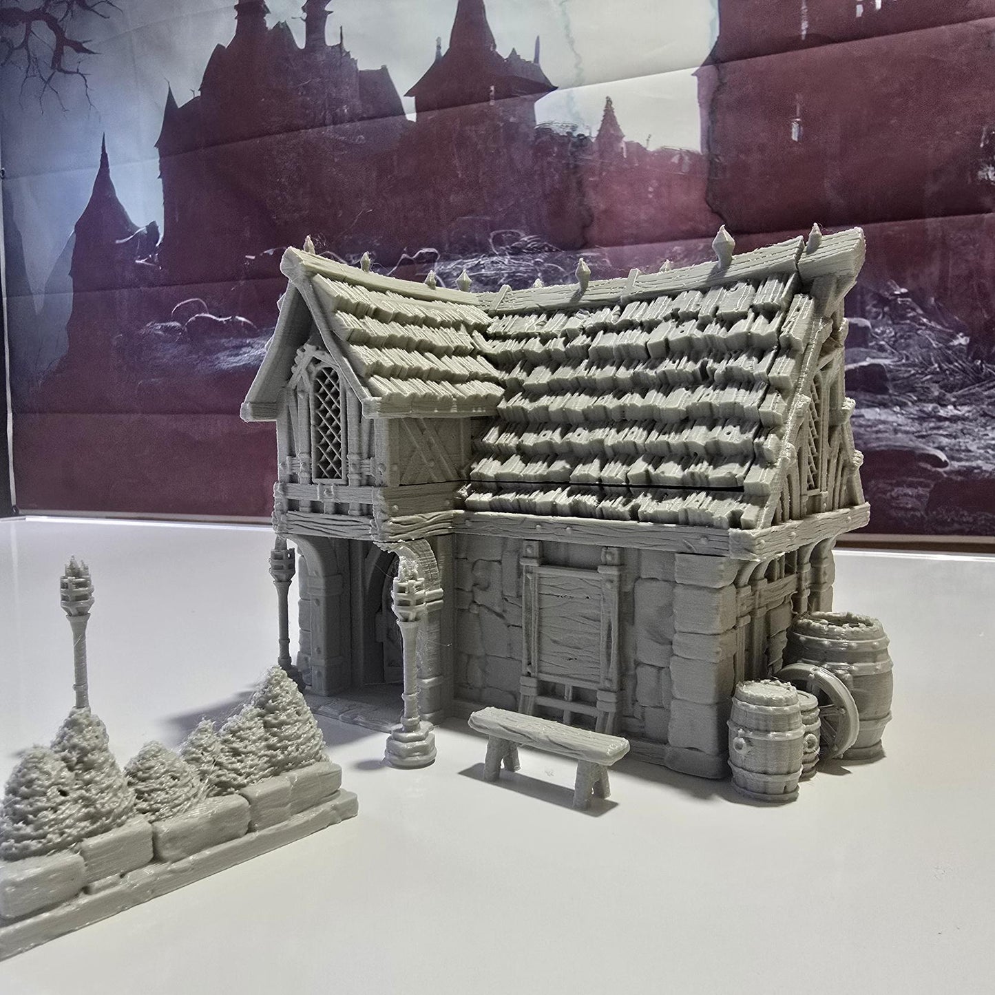 Humble Hearth Cottage: Woodland Peasant Home 28MM Tabletop Terrain, Model Railroading, Gaming