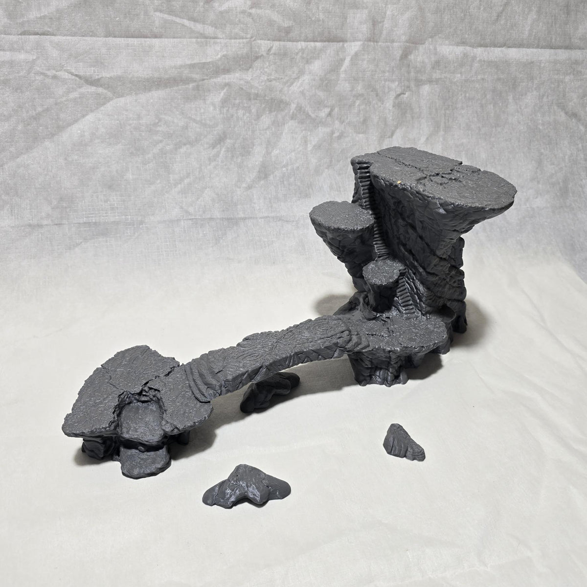 Highmarch Crags Cliff Set – 28 mm Cliff & Rock Set – 3D Printed Unpainted PLA Terrain for Tabletop RPGs, DnD