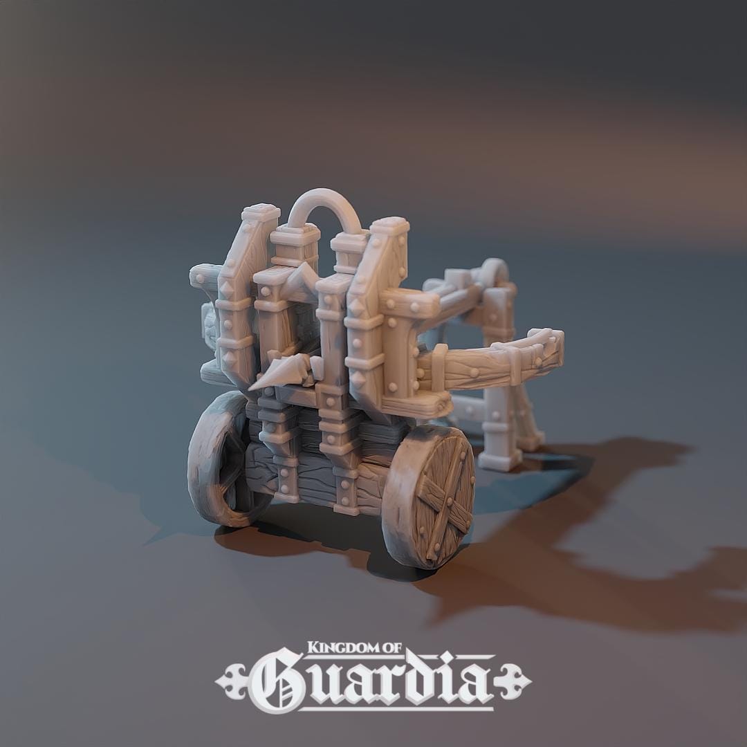 Kingdom of Guardia Mobile Ballista – 28mm Siege Engine