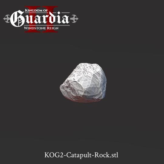 Kingdom of Guardia Catapult – 28mm 3D Printed Unpainted PLA Siege Engine Terrain