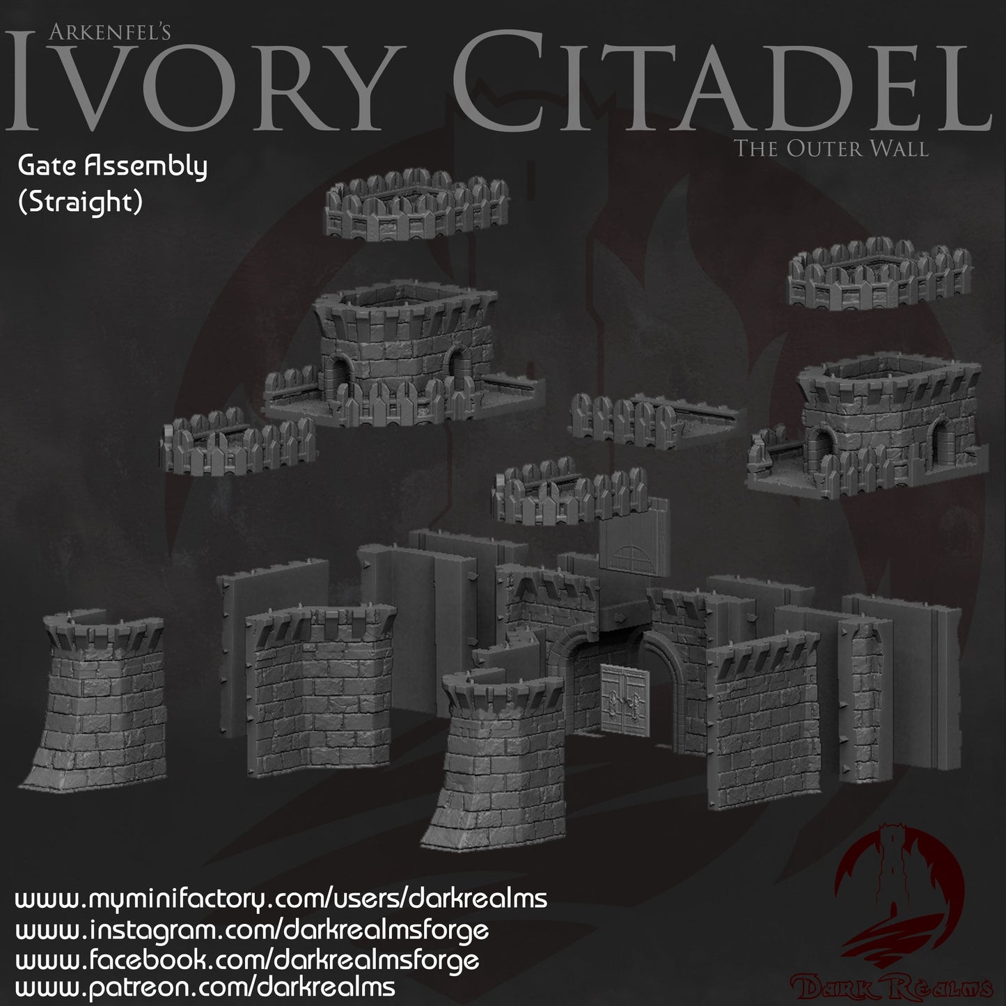 Ruins, Arkenfel, medieval, Dungeons and Dragons, warhammer, City, Osgiliath, lotr, Gondor, Lord of the rings, house 2,city building, Minas Tirith, citadel, walls, wall system, outer wall, arkenfel wall, gondor wall, minas tirith wall, wall set