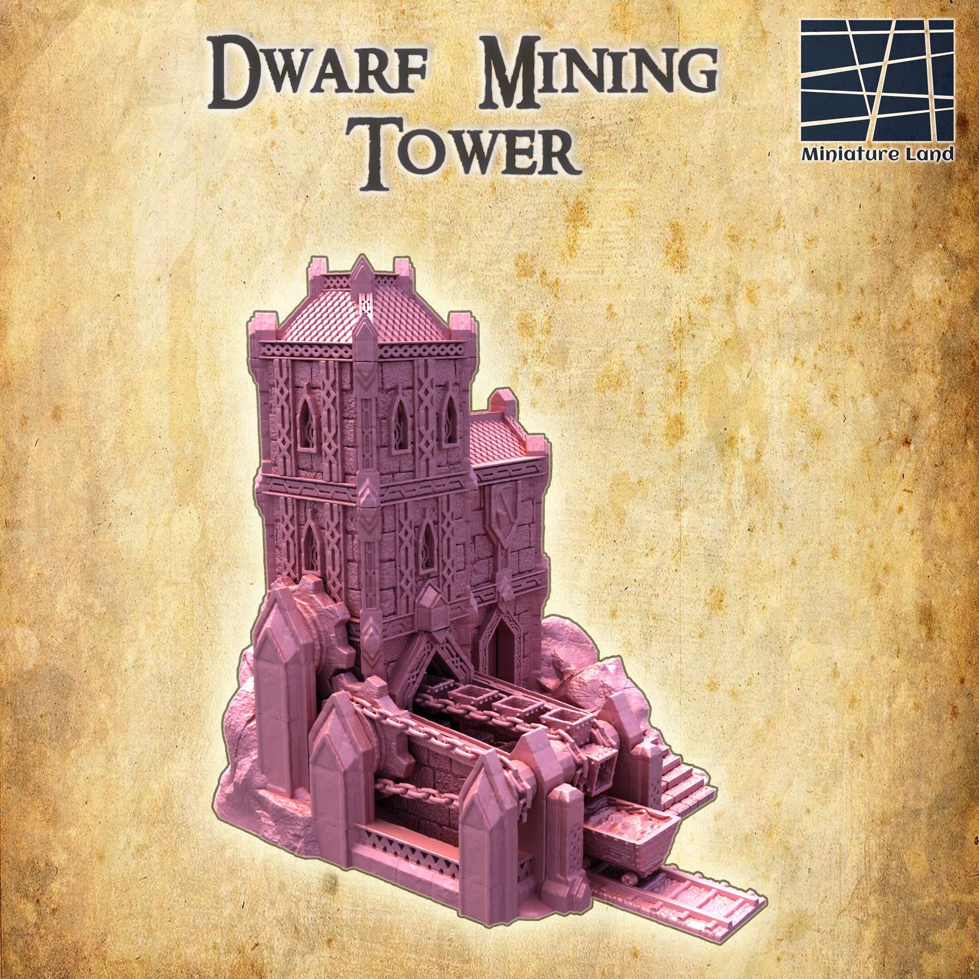 Dwarven Mining Tower. Dwarf, 28mm