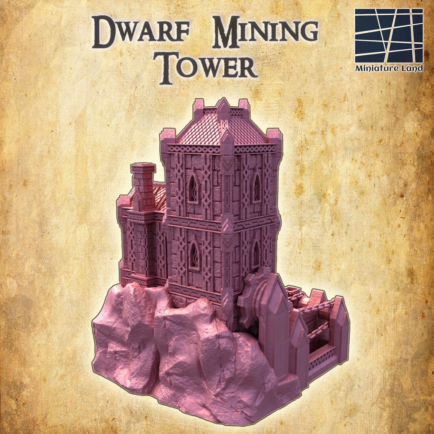 Dwarven Mining Tower. Dwarf, 28mm