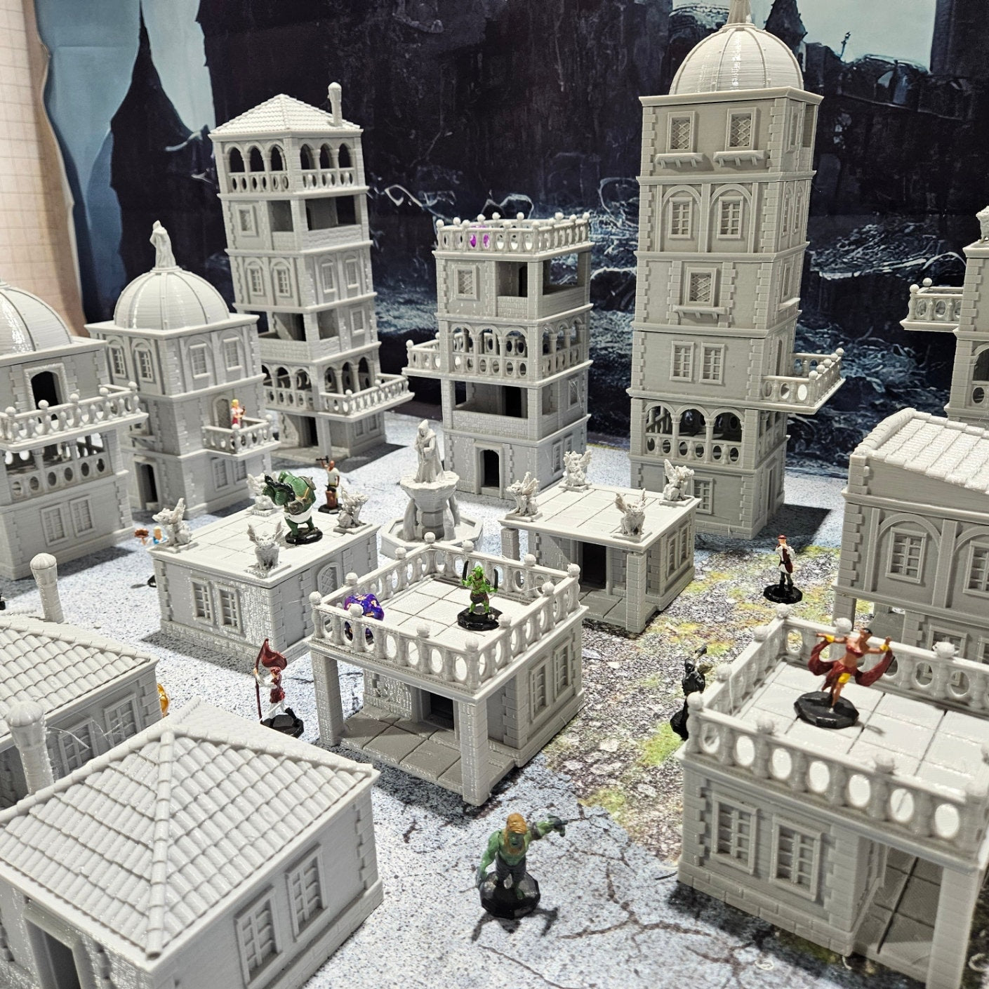 tabletop terrain, Modular Terrain, Town Builder, city buildings, City Terrain, wargaming, Dungeons and Dragons, Fantasy Village, Tabletop, Tabletop terrain, Tabletop RPG, Modular City, Modular, game terrain, Bundle, board game, 28mm, Set, Box Set