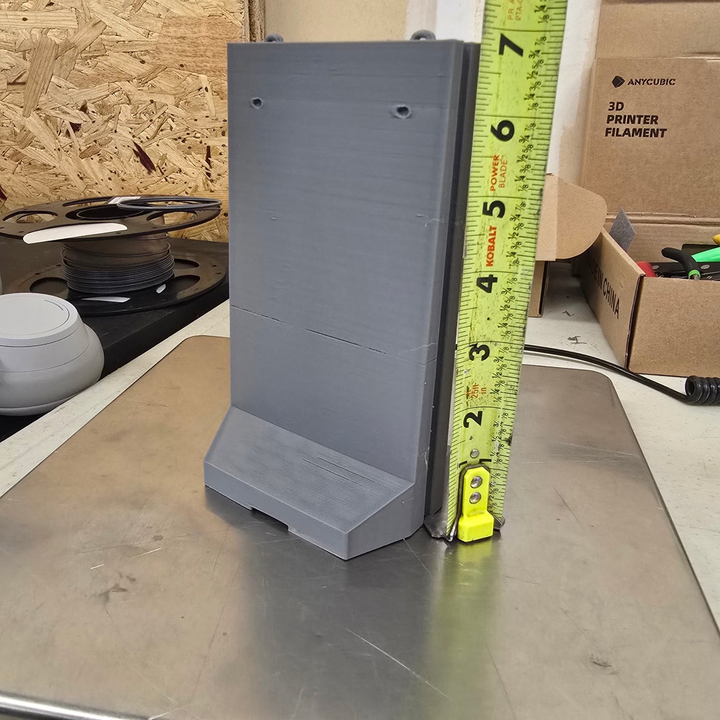 7in Tall T-Wall Barrier 4x3in Base – 3D Printed Unpainted PLA Modern Terrain Barricade for Wargaming & Dioramas