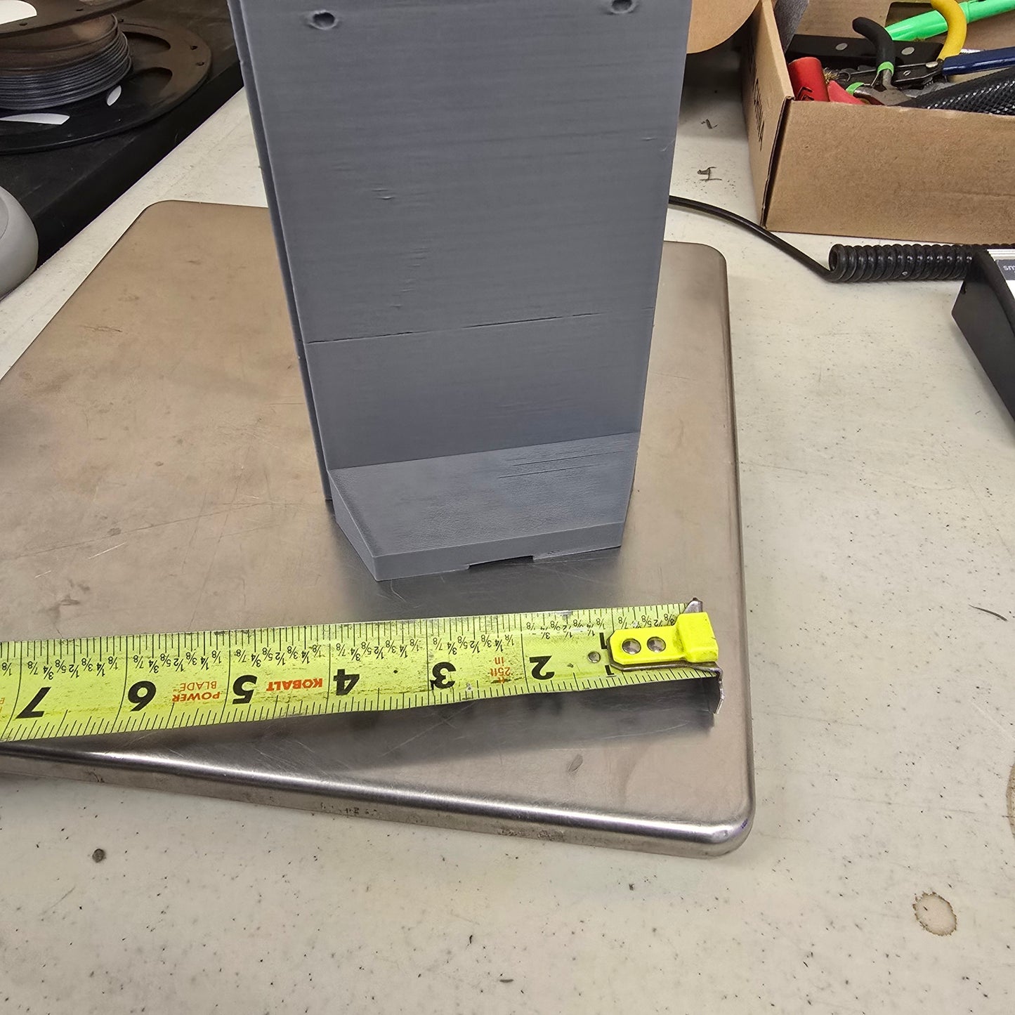 7in Tall T-Wall Barrier 4x3in Base – 3D Printed Unpainted PLA Modern Terrain Barricade for Wargaming & Dioramas