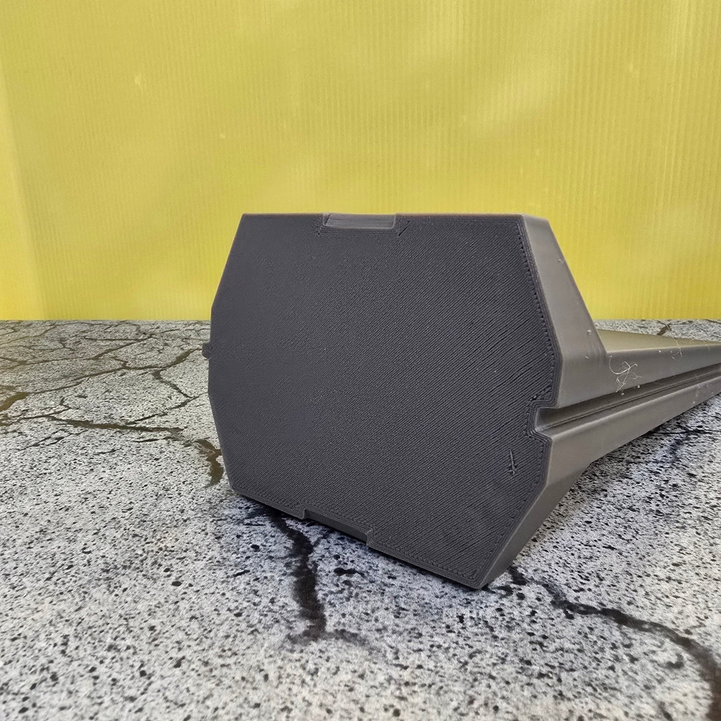 7in Tall T-Wall Barrier 4x3in Base – 3D Printed Unpainted PLA Modern Terrain Barricade for Wargaming & Dioramas