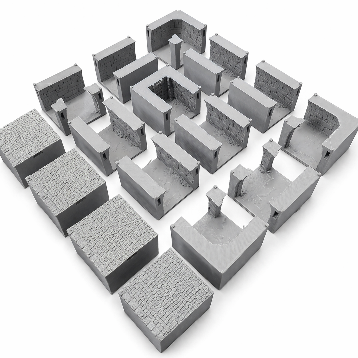 Quay Sewer Set 28mm – 3D Printed Unpainted PLA Modular Sewer Terrain for Tabletop RPGs