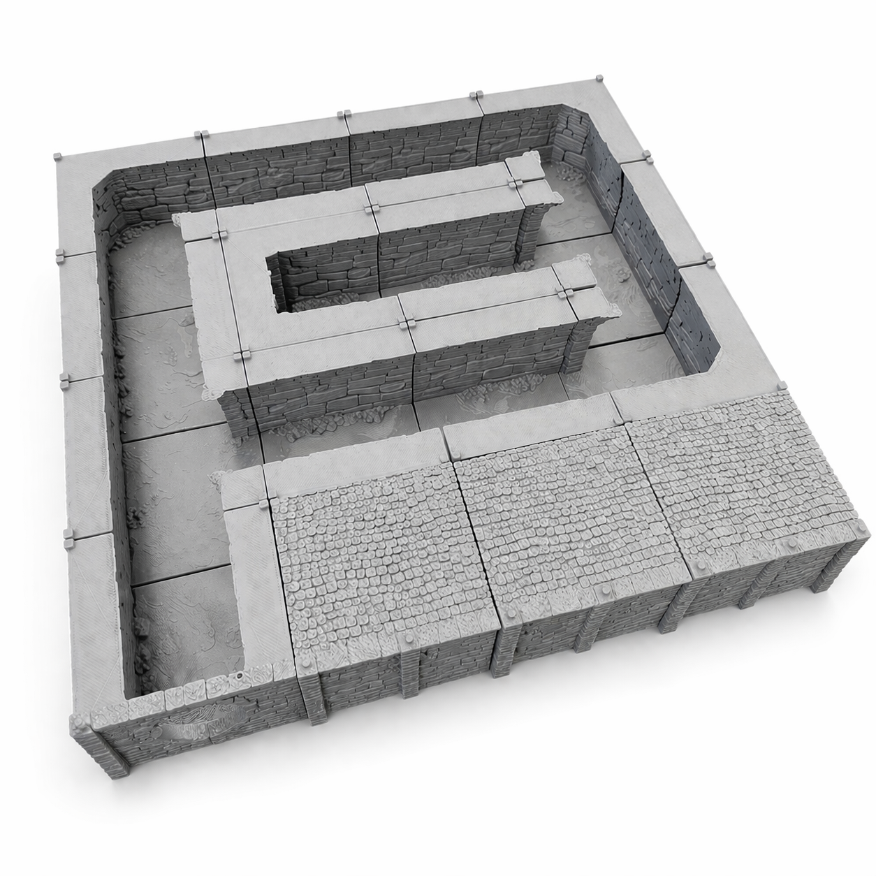 Quay Sewer Set 28mm – 3D Printed Unpainted PLA Modular Sewer Terrain for Tabletop RPGs