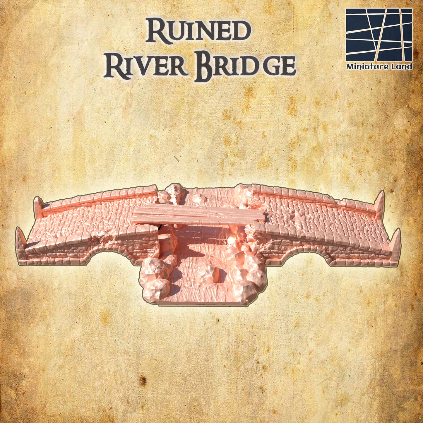 Ruined River Bridge, creek bed