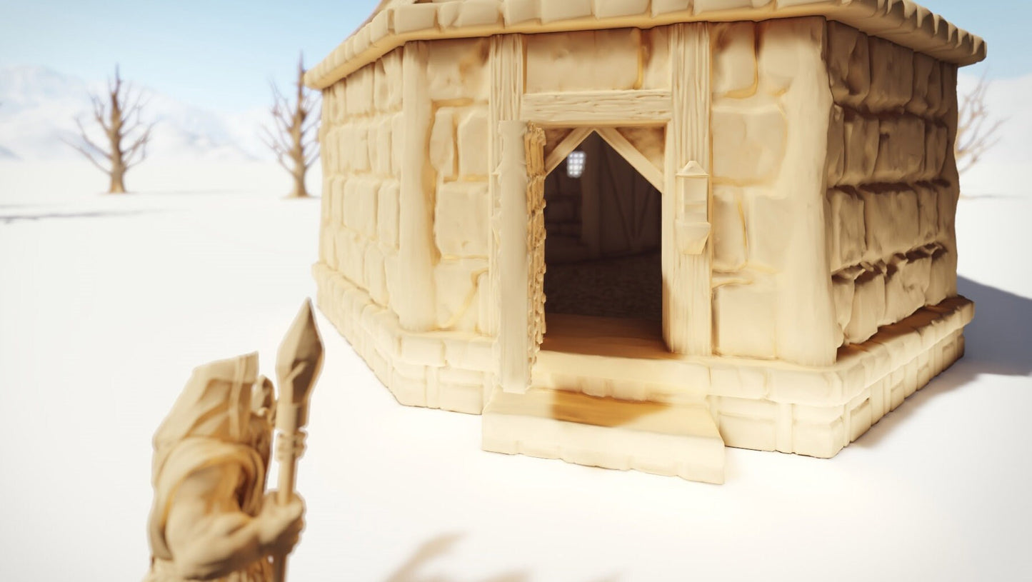 Drennheim Small Hut 28mm Scale - Warhammer - Dungeons and Dragons - 28mm Terrain - warhammer terrain