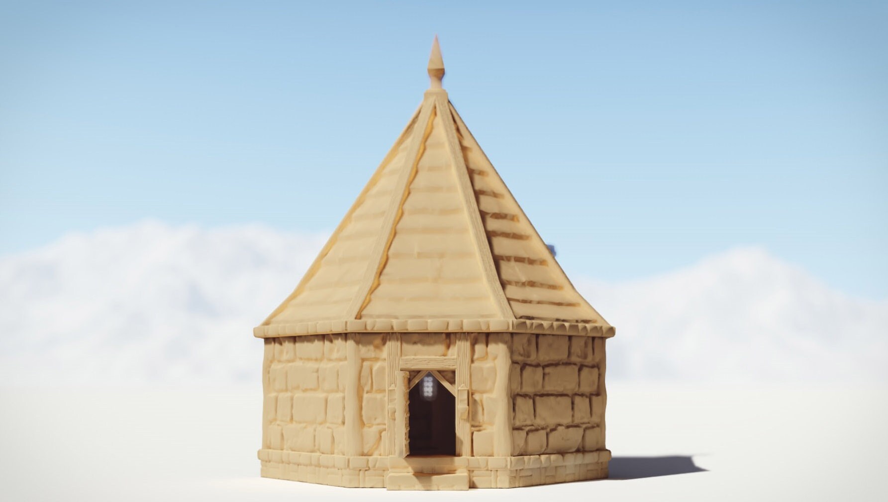 Drennheim Small Hut 28mm Scale - Warhammer - Dungeons and Dragons - 28mm Terrain - warhammer terrain