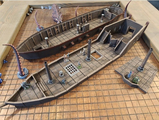 Game Board, Ship, Pirate SHip, Cargo Ship, Shipping Vessel, Seaport, Harbor ship, DND Terrain, DND Miniatures, gaming terrain, Pirate, 28mm Terrain, Pirate vessel, Pirate Terrain, Pirate merchant, Merchant ship, Village, Jack Sparrow, carrack, boat