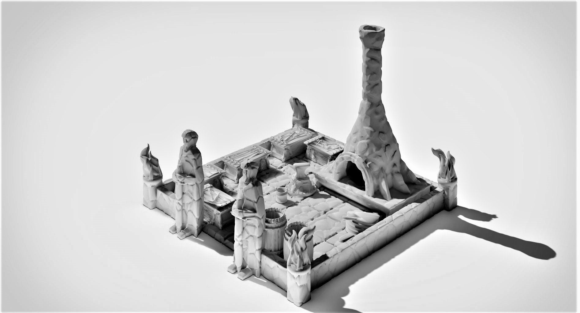 Blacksmith Collection - Smithy/Forge/workshop - Warhammer - Dungeons and Dragons - 28mm Terrain - warhammer terrain