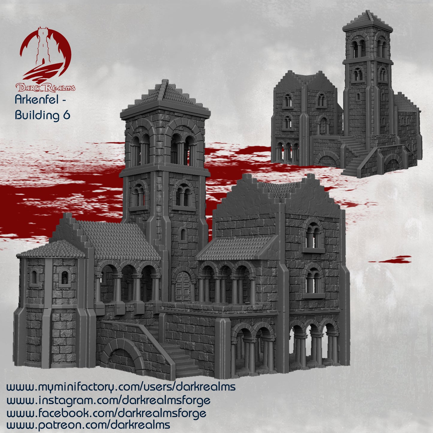 Dark Realms, Tower, Harbor Tower, Harbor, Tower of Sorrow, Warhammer, Dungeons and Dragons, Warhammer Terrain, gift, Terrain Gift, 28mm terrain, Tabletop Terrain, Sea Tower, sea Fort, Fort, Tower Fort, Harbor Fort, Defense
