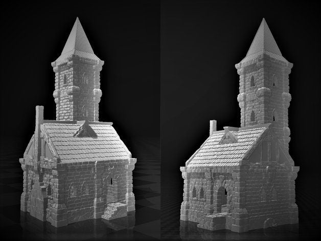 Tower House of Ulvheim 28mm Scale - Warhammer - Dungeons and Dragons - 28mm Terrain - warhammer terrain