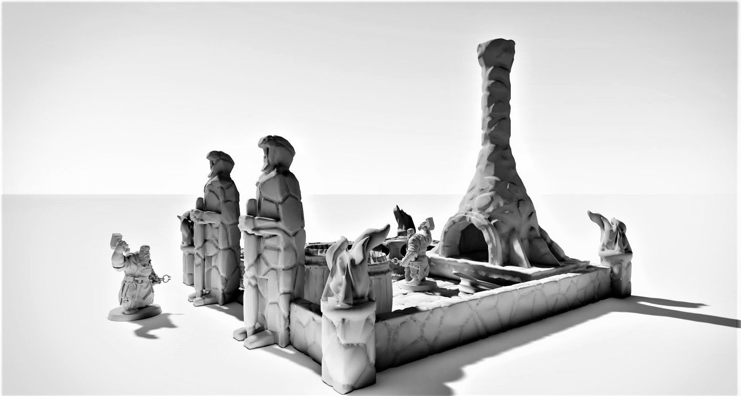 Blacksmith Collection - Smithy/Forge/workshop - Warhammer - Dungeons and Dragons - 28mm Terrain - warhammer terrain