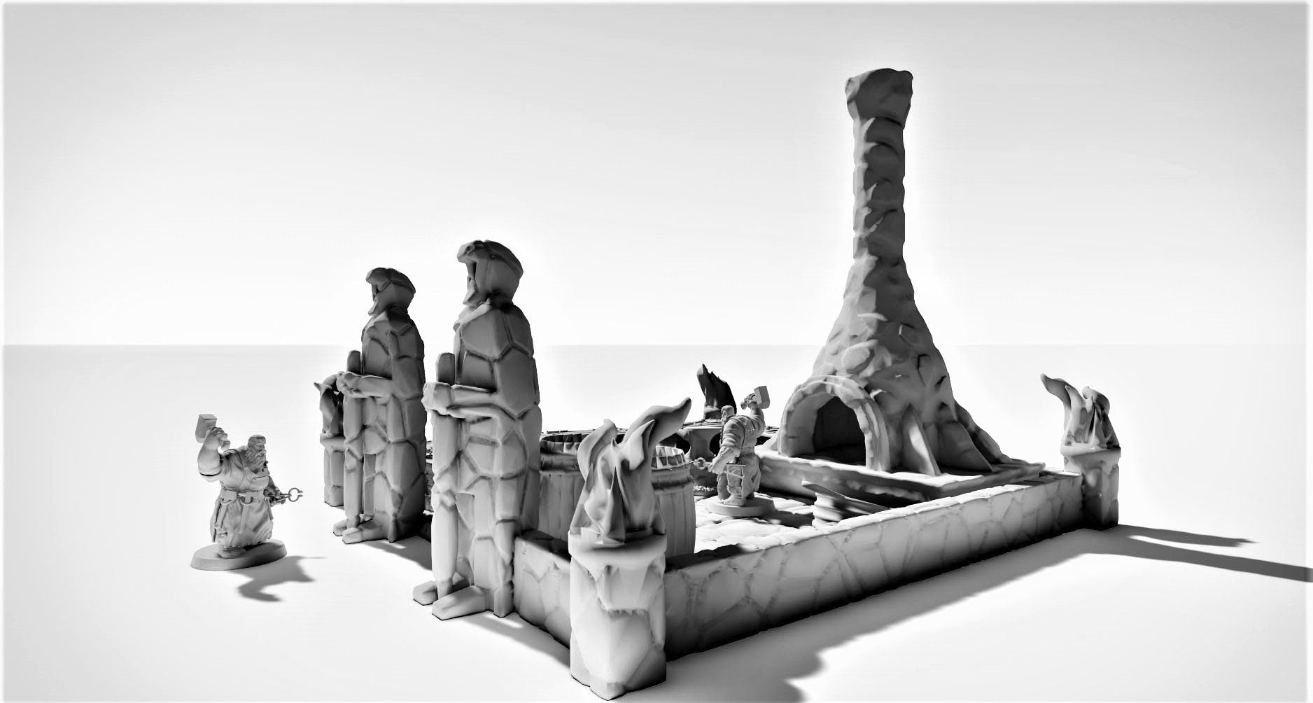 Blacksmith Collection - Smithy/Forge/workshop - Warhammer - Dungeons and Dragons - 28mm Terrain - warhammer terrain