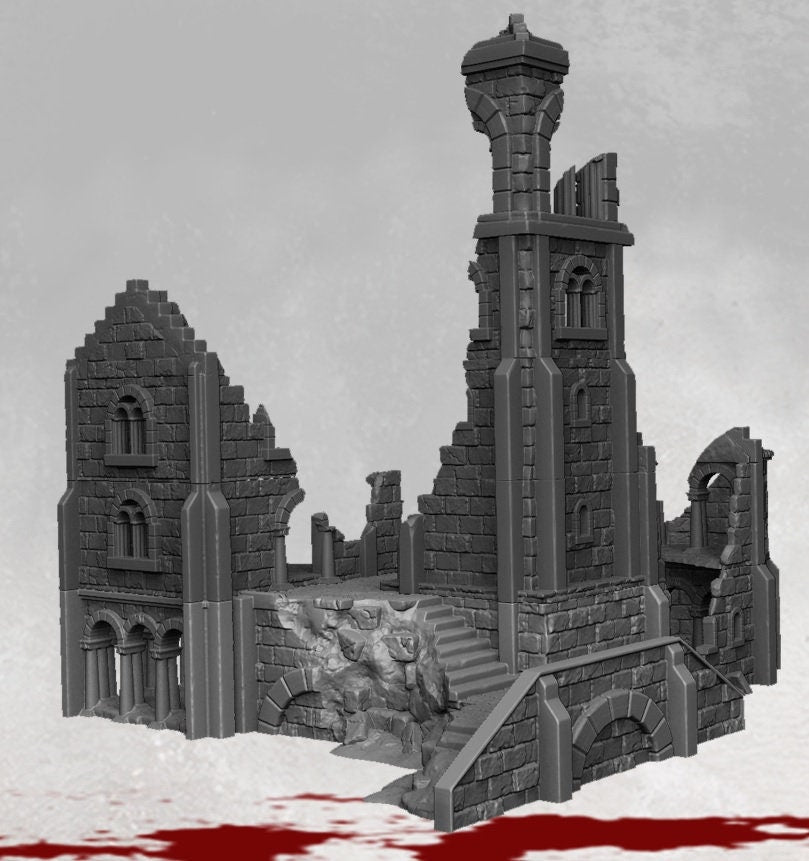 Dark Realms, Tower, Tower Ruins, Arkenfel, Tower or Sorrow, Warhammer, Dungeons and Dragons, Warhammer Terrain, gift, Terrain Gift, 28mm terrain, Tabletop Terrain