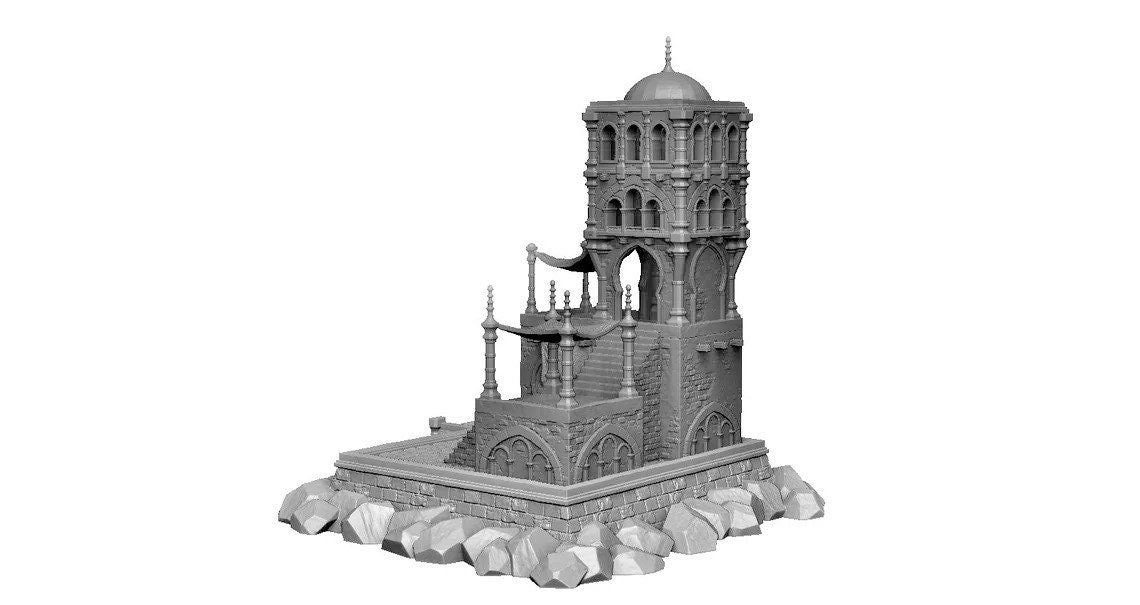 Harbor Watch Tower - Dark Realms - Warhammer- dungeons and dragons Warhammer - 28mm Terrain - Warhammer terrain - Tower Terrain - Tower