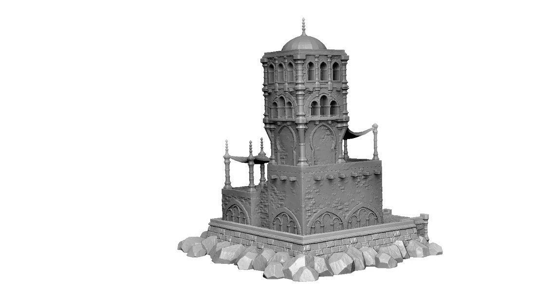 Harbor Watch Tower - Dark Realms - Warhammer- dungeons and dragons Warhammer - 28mm Terrain - Warhammer terrain - Tower Terrain - Tower