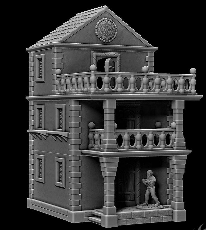 Tabletop Terrain, Mordheim, D&D, Pirate, Tower, Ruin, Ruined, houses, Tabletop, Fantasy Terrain, Town Set, Town and Market, Mordheim Set, Wargaming, Dungeons and Dragons, Lord of the rings, RPG Set, Village Set, building set, small town, Market, town