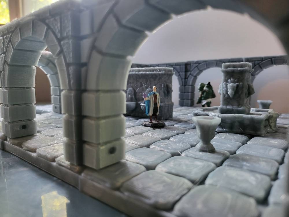 Courtyard / Bath 28mm D&D | - - Dungeons and Dragons - 28mm Terrain - terrain