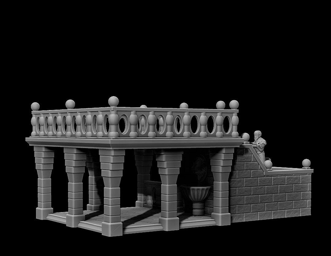 Brothel, Party house, gift, Christmas, Castle Terrain, wargaming, Dungeons and Dragons, miniatures, 3D printed, Fantasy Inn, Fantasy Terrain, RPG Terrain,  Age of Sigmar, Fantasy Village, Tabletop, Tabletop terrain, Tabletop RPG, Buildings, Plaza