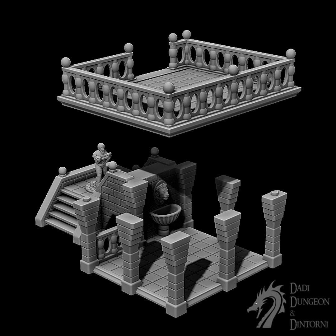 Brothel, Party house, gift, Christmas, Castle Terrain, wargaming, Dungeons and Dragons, miniatures, 3D printed, Fantasy Inn, Fantasy Terrain, RPG Terrain,  Age of Sigmar, Fantasy Village, Tabletop, Tabletop terrain, Tabletop RPG, Buildings, Plaza