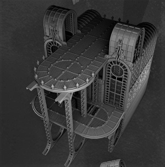 Steampunk, Steampunk Terrain, Warhammer Terrain, Warhammer, Industrial Terrain, Urban Terrain, City Building, Laandan, Gift, Modern Steampunk, Warhammer battle, Tower terrain, Airstrip, Terrain, gift, Airship terrain, 28mm terrain, Tabletop Terrain