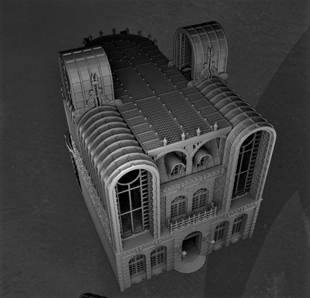 Steampunk, Steampunk Terrain, Warhammer Terrain, Warhammer, Industrial Terrain, Urban Terrain, City Building, Laandan, Gift, Modern Steampunk, Warhammer battle, Tower terrain, Airstrip, Terrain, gift, Airship terrain, 28mm terrain, Tabletop Terrain