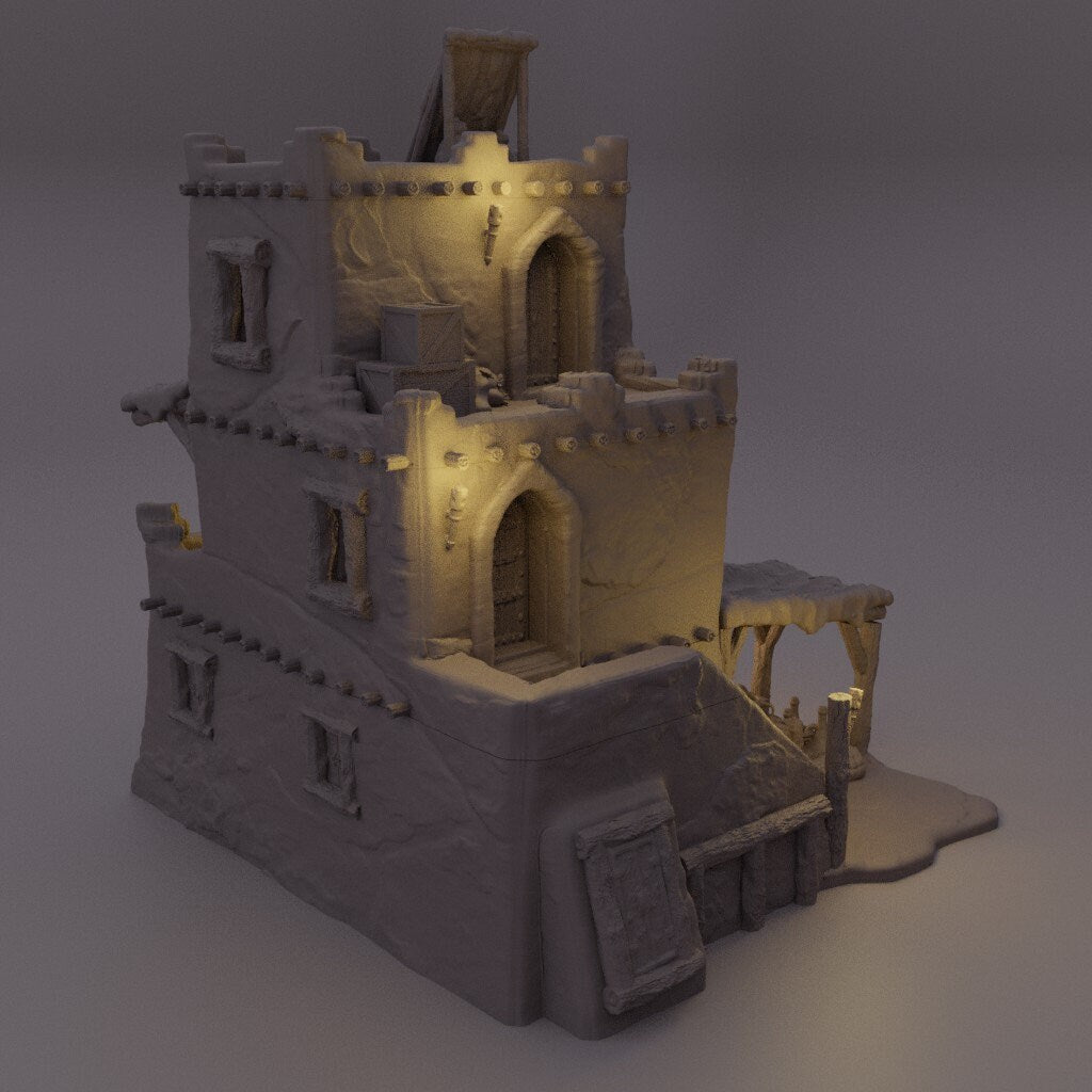 Desert Merchant, Desert Market, Arabian Bazaar, Sand Market, Dungeons and dragons, Warhammer, Market, Merchant House, ruin, market city, castle, city, terrain, miniature, nomad, nomad house, tabletop terrain, terrain, tabletop