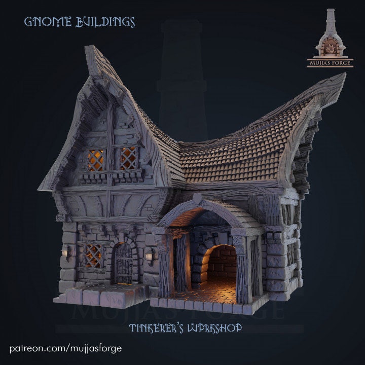 Lonkleg Hollow Tinkerers House, 28mm Scale, Dungeons and Dragons