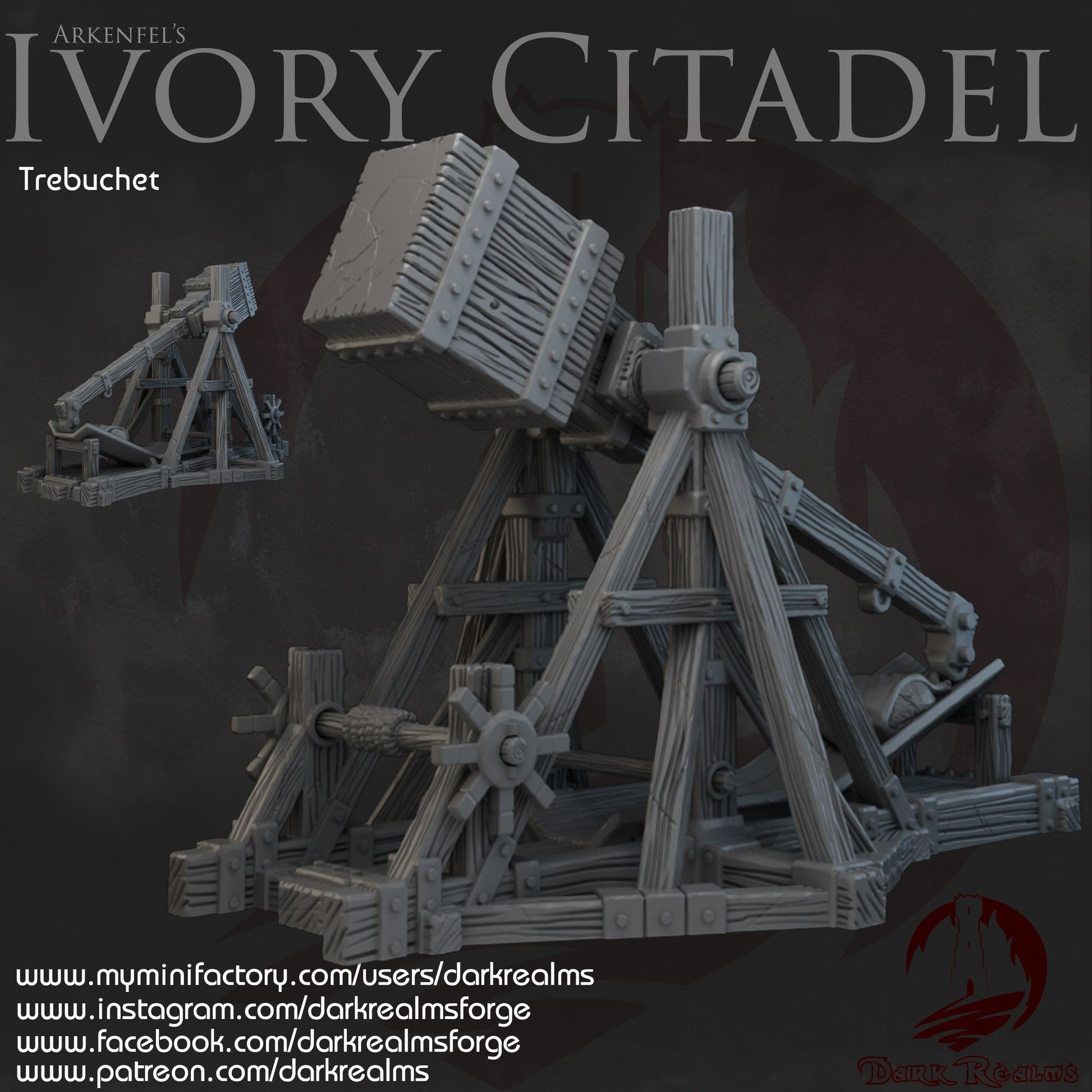 Arkenfel, Ivory Citadel, Trebuchet set, Defense Weapon, Tower Defenses, Field defenses, Dungeons and Dragons, Lord of the Rings