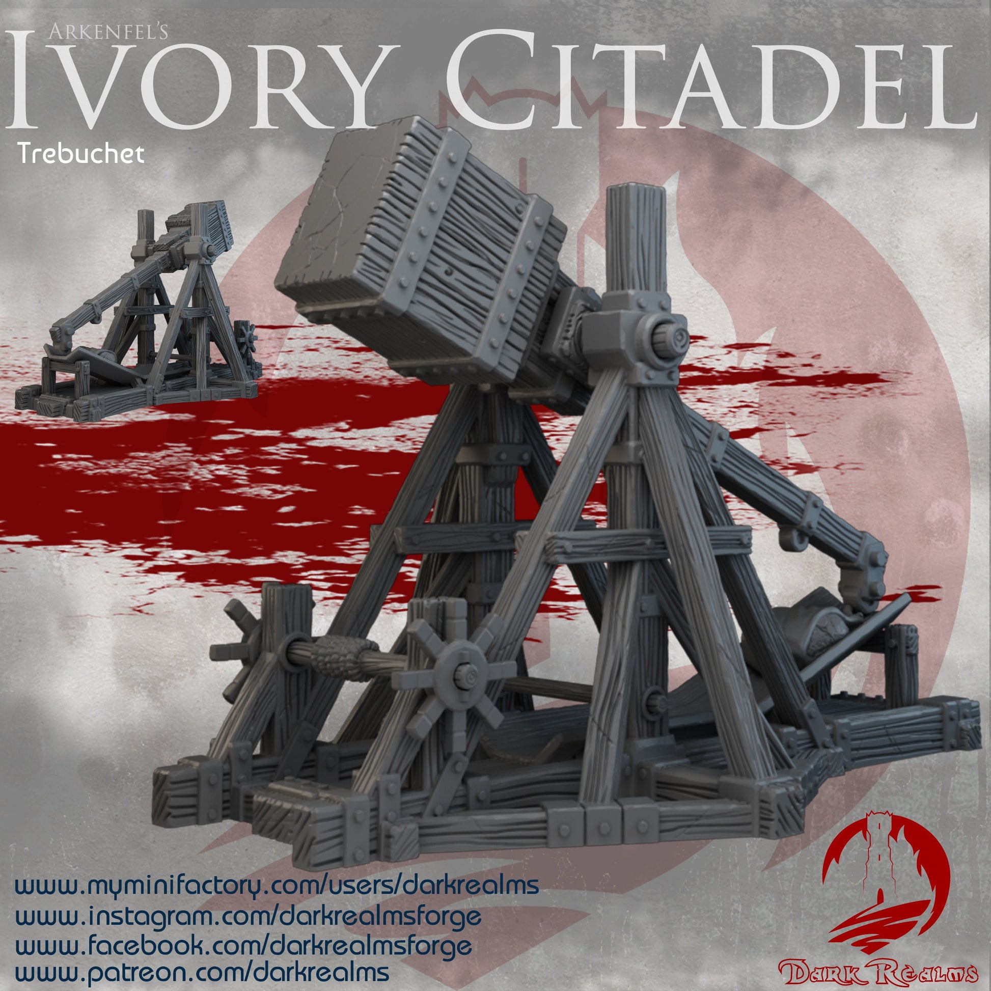 Arkenfel, Ivory Citadel, Trebuchet set, Defense Weapon, Tower Defenses, Field defenses, Dungeons and Dragons, Lord of the Rings