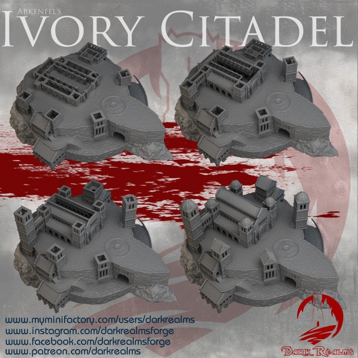 Mountain Hall, Dungeons and Dragons, warhammer, Osgiliath, lotr, Gondor, Lord of the rings, city building, Minas Tirith, Wall, Ivory Citadel, Citadel, Mountain Citadel, Golem, Gandalf, Mountain City, City, Gift, 28mm Terrain, Tabletop, RPG, Roleplay