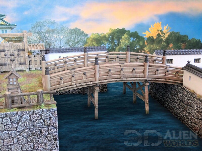 Bridges,samurai, samurai Castle, ninja, japanese, japan, Dungeons and Dragons, Castle, palace, Castle Terrain, wargaming, miniatures, 3D printed, Fantasy Inn, Fantasy Terrain, RPG Terrain, Age of Sigmar, Fantasy Village, Tabletop, Bridge Set