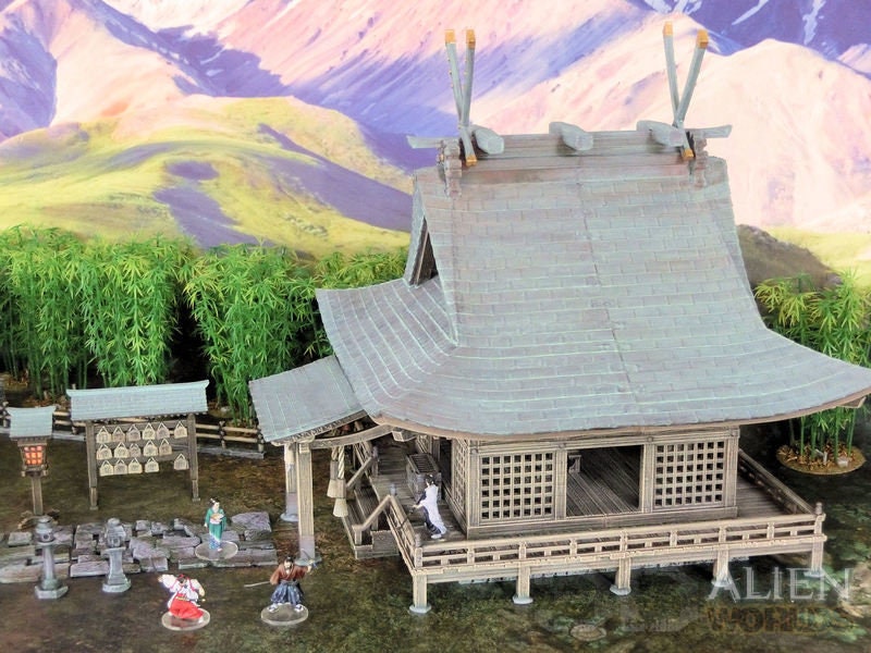 Shrine Set, Samurai Shrine, Japanese Shrine, Japan Shrine, samurai, samurai Castle, ninja, japanese, palace, Castle Terrain, wargaming, Dungeons and Dragons, miniatures, Fantasy Inn, Fantasy Terrain, RPG Terrain, Fantasy Village, Tabletop, bell