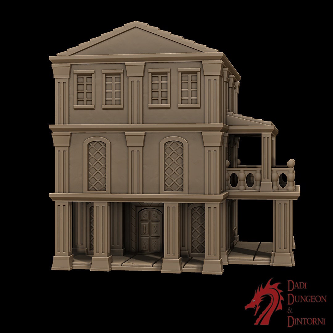 Brothel, Party house, gift, Christmas, Castle Terrain, wargaming, Dungeons and Dragons, miniatures, 3D printed, Fantasy Inn, Fantasy Terrain, RPG Terrain,  Age of Sigmar, Fantasy Village, Tabletop, Tabletop terrain, Tabletop RPG, Buildings