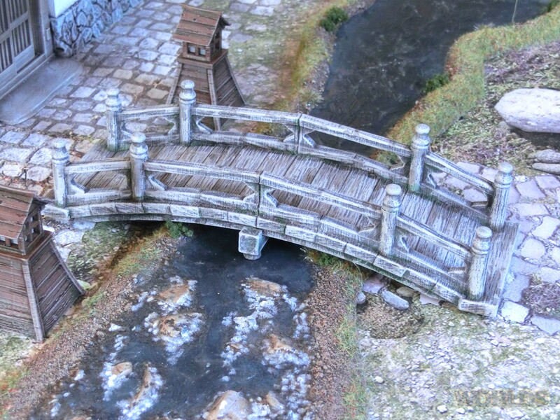 Bridges,samurai, samurai Castle, ninja, japanese, japan, Dungeons and Dragons, Castle, palace, Castle Terrain, wargaming, miniatures, 3D printed, Fantasy Inn, Fantasy Terrain, RPG Terrain, Age of Sigmar, Fantasy Village, Tabletop, Bridge Set