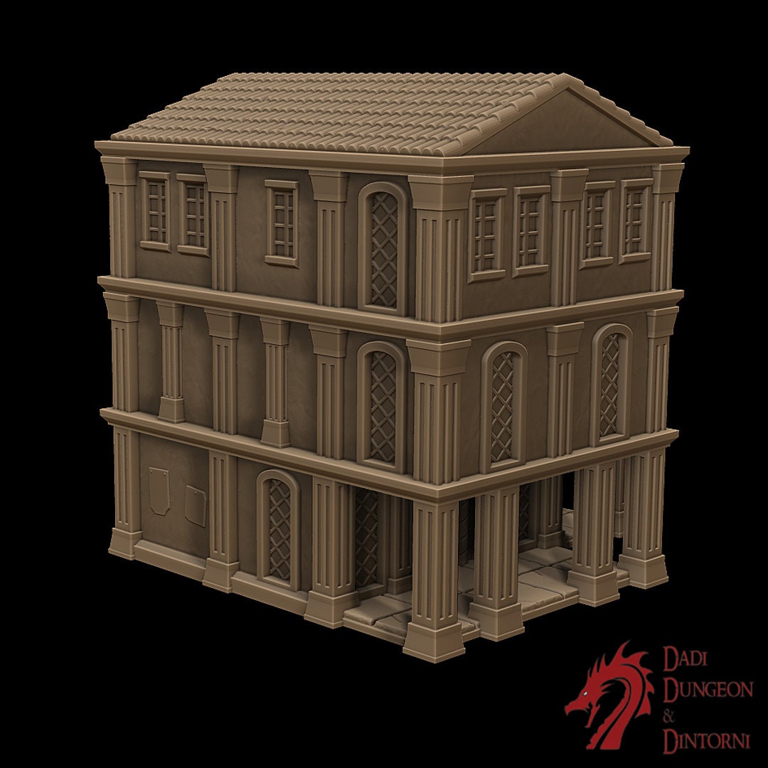Brothel, Party house, gift, Christmas, Castle Terrain, wargaming, Dungeons and Dragons, miniatures, 3D printed, Fantasy Inn, Fantasy Terrain, RPG Terrain,  Age of Sigmar, Fantasy Village, Tabletop, Tabletop terrain, Tabletop RPG, Buildings