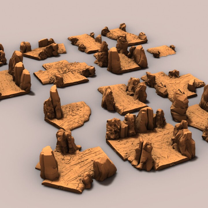 Gully Road Set, 13 Roads, Roads, Tabletop Terrain 28mm terrain, wargaming, dungeons and dragons,Fantasy Terrain, RPG Terrain, Fantasy Village, Tabletop, Tabletop terrain, Tabletop RPG, Buildings, Worship, treasure, gaming, fantasy, adventure, rpg