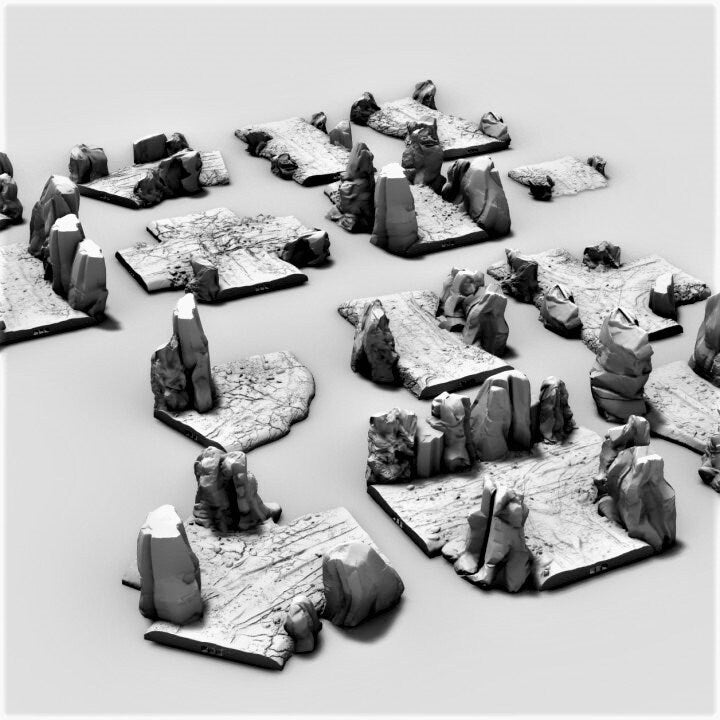 Gully Road Set, 13 Roads, Roads, Tabletop Terrain 28mm terrain, wargaming, dungeons and dragons,Fantasy Terrain, RPG Terrain, Fantasy Village, Tabletop, Tabletop terrain, Tabletop RPG, Buildings, Worship, treasure, gaming, fantasy, adventure, rpg