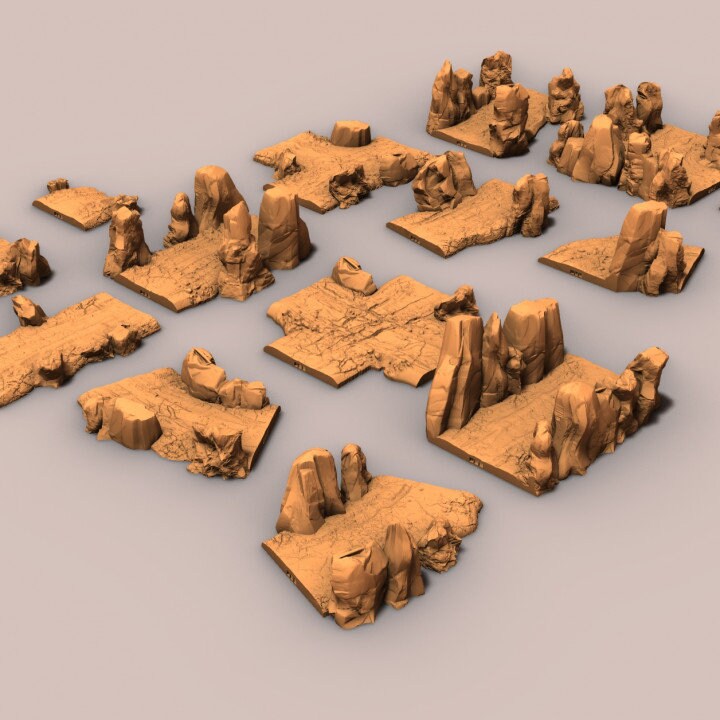 Gully Road Set, 13 Roads, Roads, Tabletop Terrain 28mm terrain, wargaming, dungeons and dragons,Fantasy Terrain, RPG Terrain, Fantasy Village, Tabletop, Tabletop terrain, Tabletop RPG, Buildings, Worship, treasure, gaming, fantasy, adventure, rpg