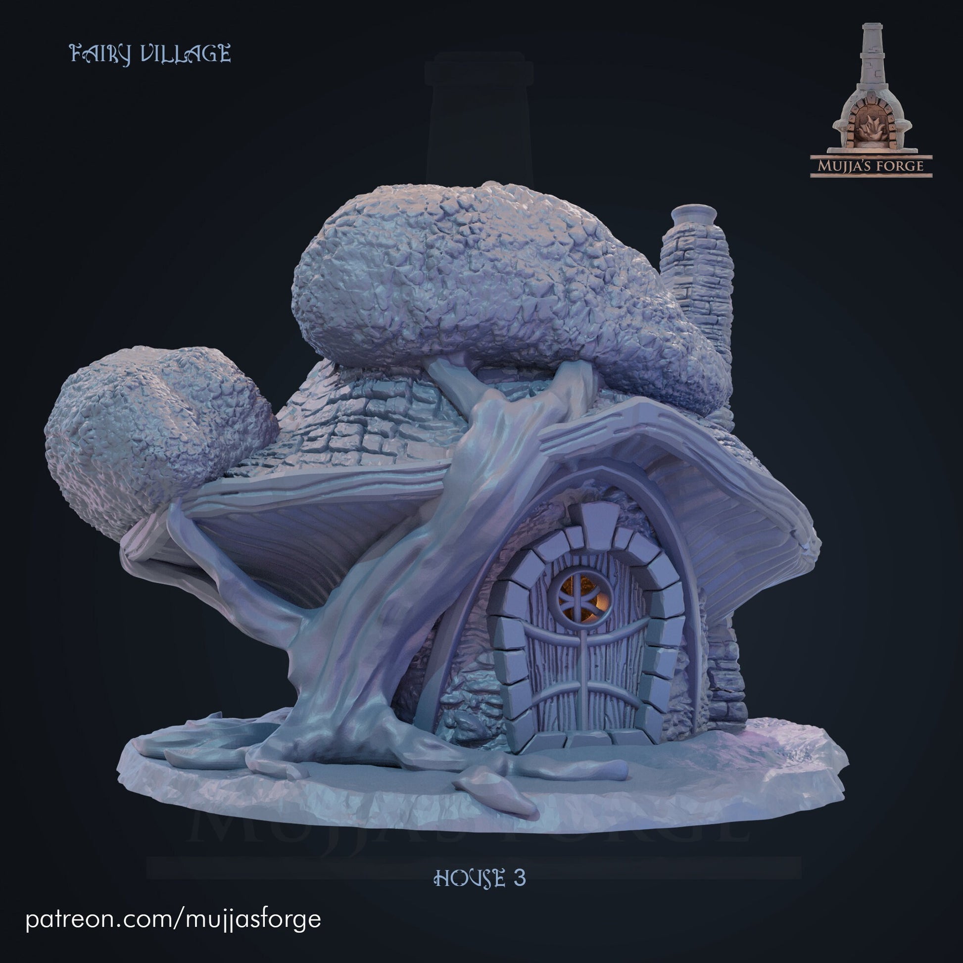 Fairy Village, House 1, Fairy House 1, 28mm Terrain, Fantasy Terrain, dungeons and Dragons, Fantasy, Gift, Tabletop, Terrain, Wargaming, RPG Terrain, Tabletop RPG, Wargaming, Wargame Terrain, Tabletop terrain, Tabletop. Odd, oddity, Gaming