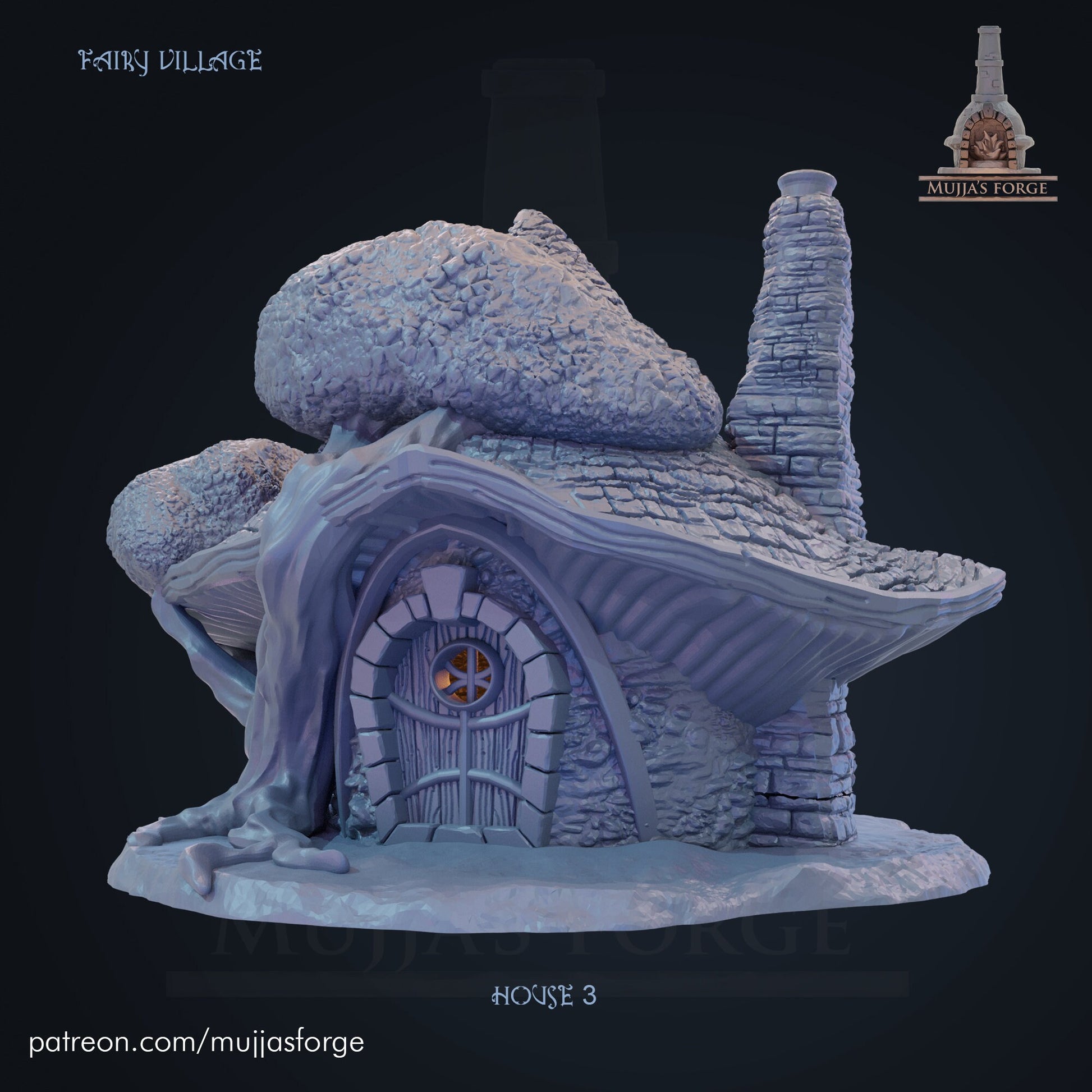 Fairy Village, House 1, Fairy House 1, 28mm Terrain, Fantasy Terrain, dungeons and Dragons, Fantasy, Gift, Tabletop, Terrain, Wargaming, RPG Terrain, Tabletop RPG, Wargaming, Wargame Terrain, Tabletop terrain, Tabletop. Odd, oddity, Gaming