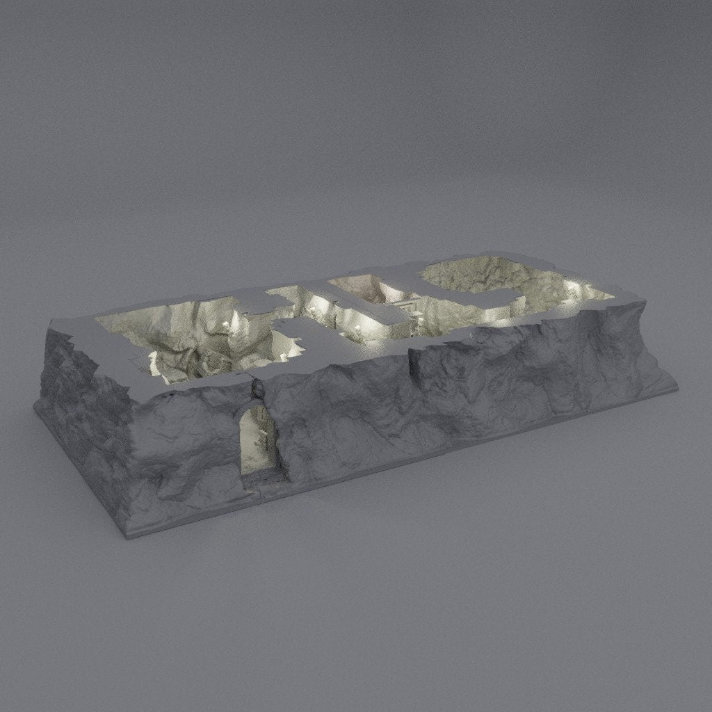 desert, desert walls, mud huts, desert house, dungeons and dragons, tabletop terrain, tabletop, desert market, desert town, sand village, hideout, cave, bandits, Small Desert Hideouts, Desert Cave, Secret Desert Lair, Bandits Lair, Bandits Hideout