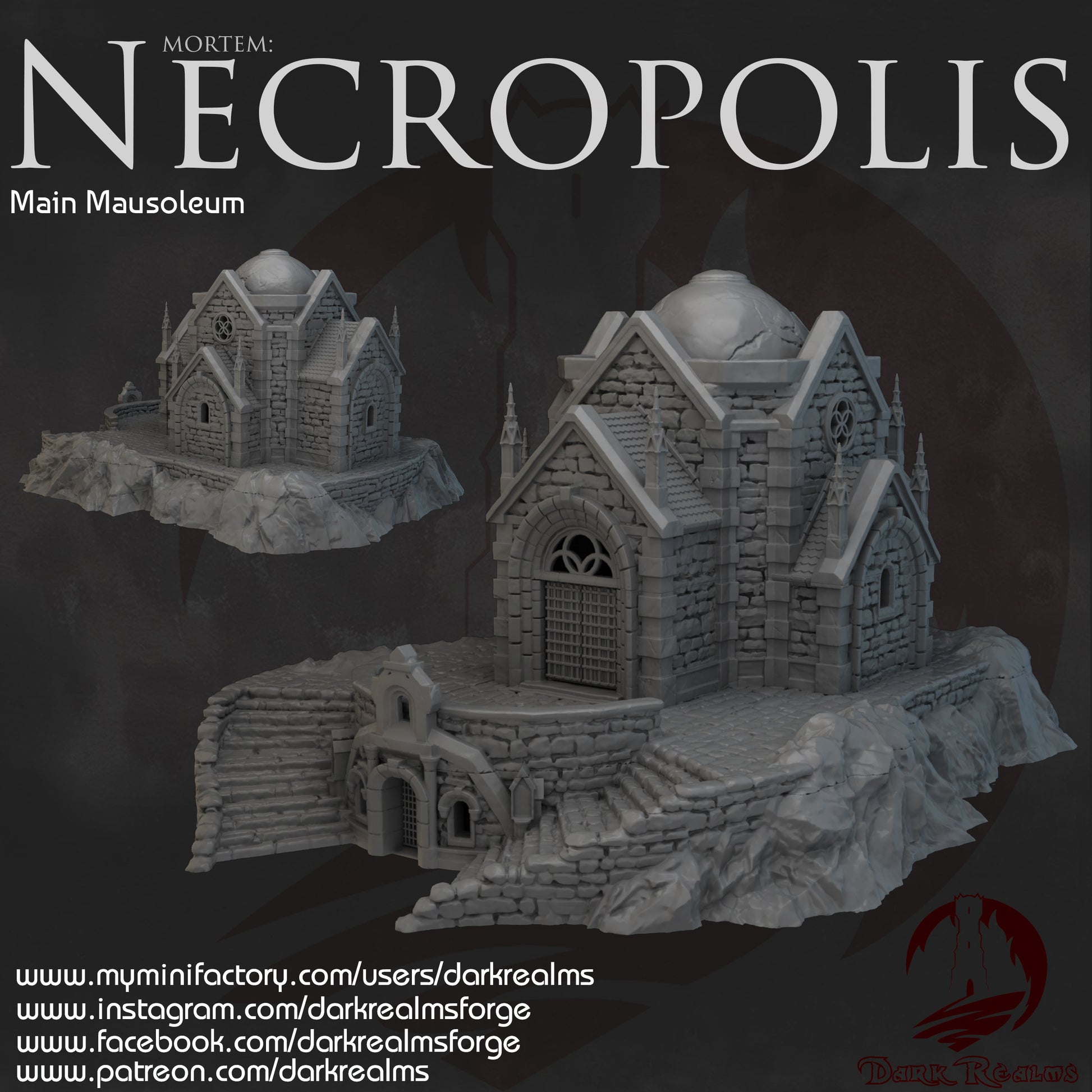 dnd terrain, Dungeons and Dragons, Dungeon Master, Bundle, board game, warhammer 40k, star wars, dnd dice, birthday gift, miniatures, role playing games, Necropolis, Desert Terrain, PLA, 3D Print, tomb, Mausoleum, Crypt, Church, dungeon